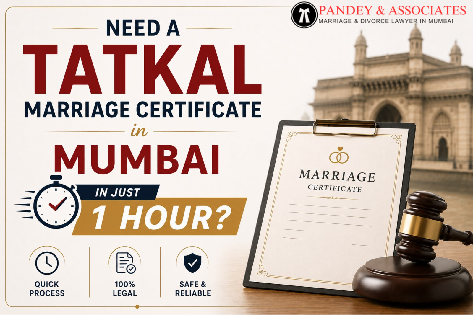 Need a Tatkal marriage certificate in Mumbai in just 1 hour?